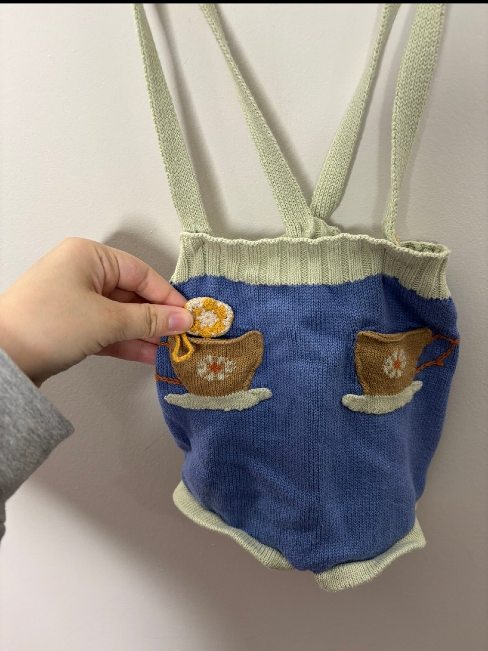 Oeuf Teacups Knit Suspender Shorts - Picture 2 of 3